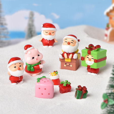 Immagine di Resina Carino Decorazione in Miniatura Micro Paesaggio Multicolore Babbo Natale 1 Pz