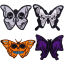 Bild von Terylen Halloween Bügelbild (Mit Kleber auf der Rückseite) DIY Scrapbooking Handwerk Bunt Schmetterling Skelett 2 Stück