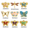 Picture of 304 Stainless Steel Insect Charms 18K Gold Color Multicolor Dragonfly Animal Butterfly Enamel