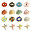 Image de Breloques en 304 Acier Inoxydable Élégant Oiseau-Mouche Doré Multicolore Coquilles Émail à Strass Transparent 1 Pièce