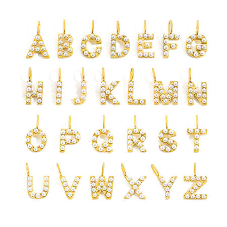 304 Stainless Steel Charms Acrylic Imitation Pearl 10mm Dia.
