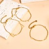 Picture of 304 Stainless Steel Link Cable Chain Bracelets Gold Plated Tassel