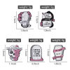Picture of Punk Pin Brooches Coffin Halloween Tombstone Multicolor Enamel