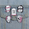 Picture of Punk Pin Brooches Coffin Halloween Tombstone Multicolor Enamel