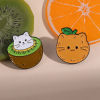 Picture of Cute Pin Brooches Cat Animal Fruit Multicolor Enamel