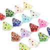 Picture of Lampwork Glass Beads For DIY Jewelry Making Christmas Tree Multicolor Enamel About 16mm x 15mm