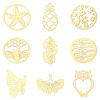 Picture of Iron Based Alloy Filigree Stamping Pendants Multicolor Hollow
