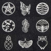 Picture of Iron Based Alloy Filigree Stamping Pendants Multicolor Hollow