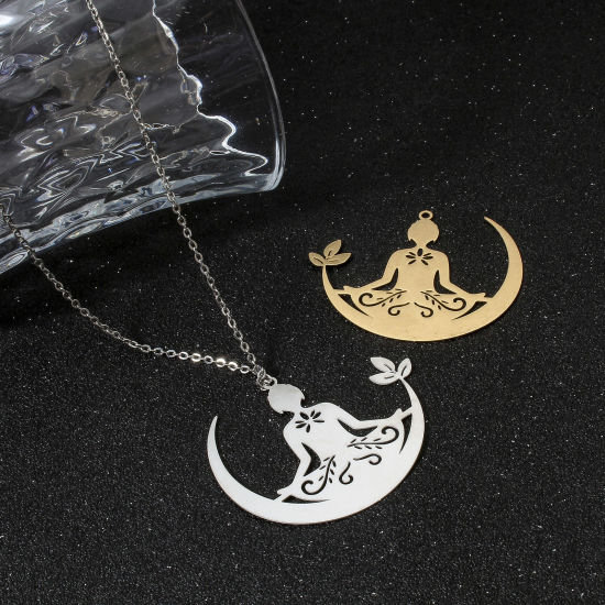 Picture of Iron Based Alloy Filigree Stamping Pendants Multicolor Hollow