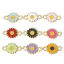 Immagine di Lega di Zinco Pendenti Charms Connettori Oro Placcato Fiore Margherita Smalto 21mm x 13mm, 20 Pz