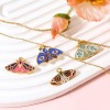 Picture of Zinc Based Alloy Insect Charms Gold Plated Multicolor Moth Sun & Moon Enamel