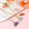 Picture of Zinc Based Alloy Insect Charms Gold Plated Multicolor Moth Sun & Moon Enamel
