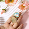 Picture of Zinc Based Alloy Religious Charms Gold Plated Multicolor Heart Evil Eye Enamel 28mm x 27mm