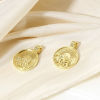 Picture of Brass Charms 18K Real Gold Plated Sun 22.5mm x 17.5mm