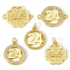 Picture of Brass Year Charms 18K Real Gold Plated Message " 24 "