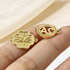 Picture of Brass Year Charms 18K Real Gold Plated Message " 24 "