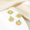 Picture of Brass Year Charms 18K Real Gold Plated Message " 24 "