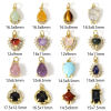 Picture of Brass Charms 18K Real Gold Plated Imitation Gemstones