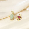 Picture of Brass Charms 18K Real Gold Plated Imitation Gemstones