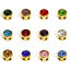Picture of 304 Stainless Steel Birthstone Beads For DIY Jewelry Making Round Multicolor Rhinestone 7.5mm Dia.