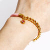 Picture of 304 Stainless Steel Splicing Pig Nose Chain Braided Bracelets Gold Plated Multicolor 17cm(6 6/8") long