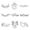 Picture of 304 Stainless Steel Connectors Charms Pendants Silver Tone