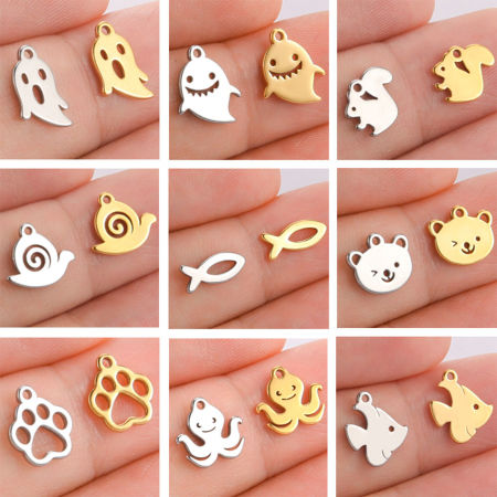 304 Stainless Steel Charms Hollow