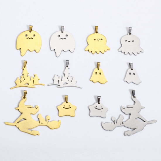 Picture of Vacuum Plating 304 Stainless Steel Halloween Charm Pendant