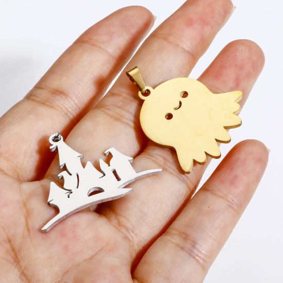 Picture of Vacuum Plating 304 Stainless Steel Halloween Charm Pendant