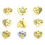 Picture of 316L Stainless Steel Valentine's Day Charms Heart Pentagram Star Hollow