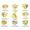Picture of 316L Stainless Steel Valentine's Day Charms Heart Pentagram Star Hollow
