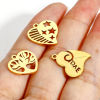 Picture of 316L Stainless Steel Valentine's Day Charms Heart Pentagram Star Hollow