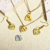 Picture of 316L Stainless Steel Valentine's Day Charms Heart Pentagram Star Hollow