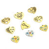 Picture of 316L Stainless Steel Valentine's Day Charms Heart Pentagram Star Hollow