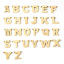 Picture of 304 Stainless Steel Connectors Charms Pendants Gold Plated Capital Alphabet/ Letter Message " A-Z "