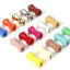 Bild von 10 Stück Zinklegierung Haustier Denkmal Zwischenperlen Spacer Perlen für die DIY-Schmuckherstellung Bunt Knochen Spritzlackierung ca. 15mm x 7mm, Loch:ca. 2.5mm
