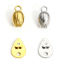 Picture of Eco-friendly Vacuum Plating 316L Stainless Steel Stylish Charms Multicolor Drop Heart Clear Rhinestone