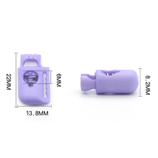 Image de 10 Pcs Arrêt Cordon en Plastique Multicolore 22mm x 13.8mm