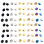 Picture of 8 PCs 304 Stainless Steel Ear Post Stud Earring With Loop Connector Accessories Oval 20mm x 16mm, Post/ Wire Size: (21 gauge)