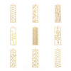 Image de 10 Pcs Pendentifs Estampe en Filigrane en Alliage de Fer Multicolore Rectangle Creux