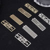 Image de 10 Pcs Pendentifs Estampe en Filigrane en Alliage de Fer Multicolore Rectangle Creux