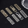 Image de 10 Pcs Pendentifs Estampe en Filigrane en Alliage de Fer Multicolore Rectangle Creux