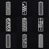 Image de 10 Pcs Pendentifs Estampe en Filigrane en Alliage de Fer Multicolore Rectangle Creux