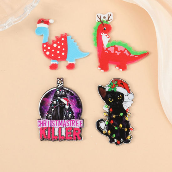 Picture of Acrylic Christmas Pendants Multicolor Double Sided