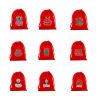 Imagen de 10 Unidades Pana Navidad Bolsa Cordón Rojo Rectángulo