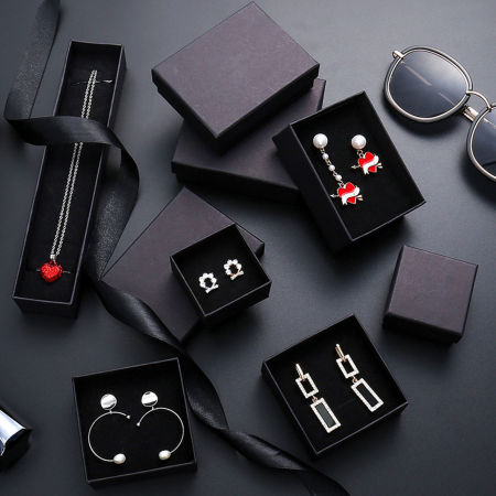 Paper Jewelry Gift Jewelry Box Black
