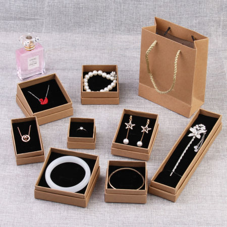 Paper Jewelry Gift Jewelry Box Brown