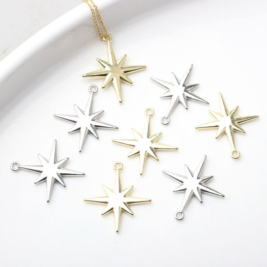 Picture of Zinc Based Alloy Galaxy Charms Multicolor Star 24mm x 21mm