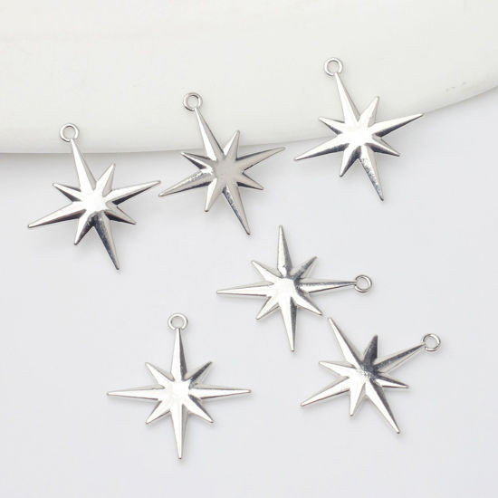 Picture of Zinc Based Alloy Galaxy Charms Multicolor Star 24mm x 21mm