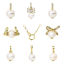 Picture of Pearl & Brass Charms 18K Real Gold Plated